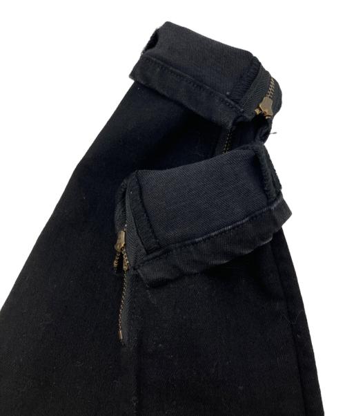 sheller（シェリエ）sheller (シェリエ) GOLD ZIP BLACK DENIM ブラック サイズ:22の古着・服飾アイテム