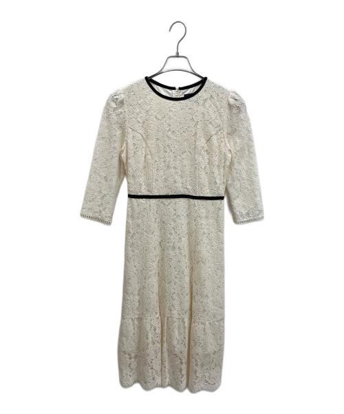JUSGLITTY（ジャスグリッティー）JUSGLITTY (ジャスグリッティー) レースワンピース ホワイト×ブラック サイズ:Sの古着・服飾アイテム