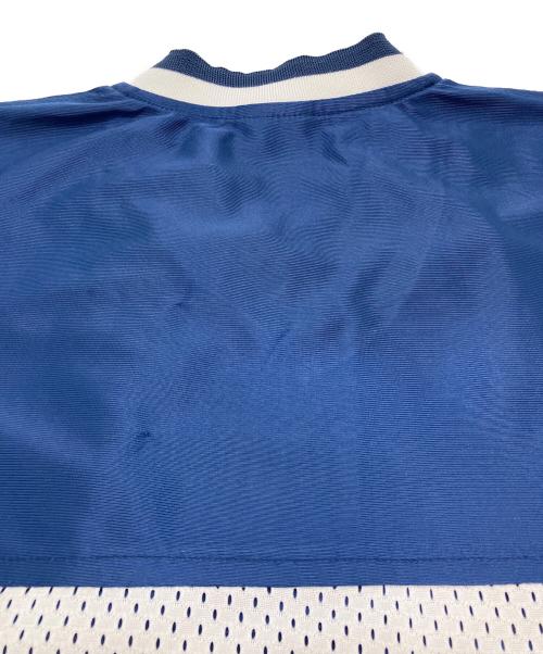 adidas（アディダス）adidas (アディダス) 90S トレフォイルロゴ ゲームシャツ ホワイト×ネイビー サイズ:Lの古着・服飾アイテム