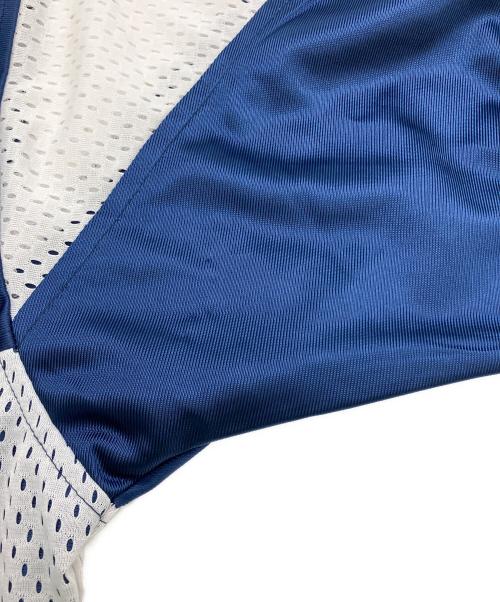 adidas（アディダス）adidas (アディダス) 90S トレフォイルロゴ ゲームシャツ ホワイト×ネイビー サイズ:Lの古着・服飾アイテム