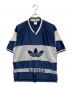 adidas（アディダス）の古着「90S トレフォイルロゴ ゲームシャツ」｜ホワイト×ネイビー