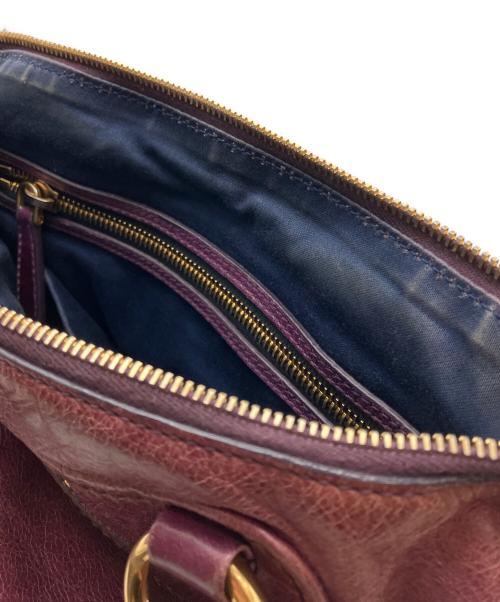 MIU MIU（ミュウミュウ）MIU MIU (ミュウミュウ) レザー スタッズ 2WAYショルダーバッグ パープルの古着・服飾アイテム