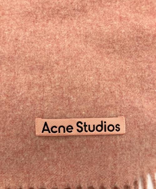 Acne studios（アクネ ストゥディオス）ACNE STUDIOS (アクネ ストゥディオス) フリンジウールスカーフ - ナロー ピンクの古着・服飾アイテム