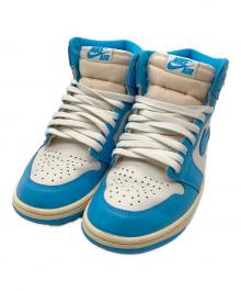 NIKE（ナイキ）の古着「Air Jordan 1 Retro High OG "UNC Reimagined" ハイカットスニーカー」｜ブルー×ベージュ