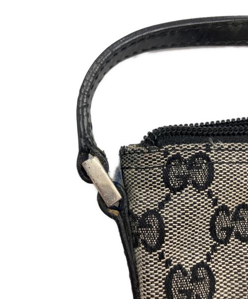 GUCCI（グッチ）GUCCI (グッチ) ポーチ グレー×ブラックの古着・服飾アイテム