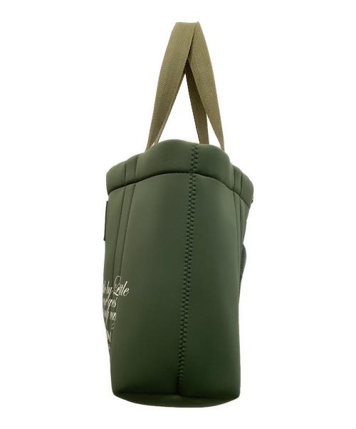 A.D.M.J.（エーディーエムジェイ）A.D.M.J. (エーディーエムジェイ) THE MAGIC LIGHT/TRICOT W SHOULDER TOTEBAG グリーンの古着・服飾アイテム