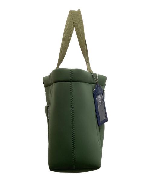 A.D.M.J.（エーディーエムジェイ）A.D.M.J. (エーディーエムジェイ) THE MAGIC LIGHT/TRICOT W SHOULDER TOTEBAG グリーンの古着・服飾アイテム