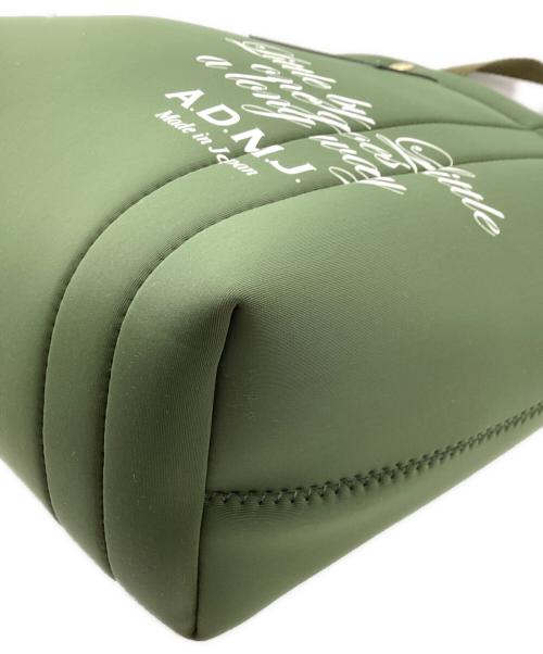 A.D.M.J.（エーディーエムジェイ）A.D.M.J. (エーディーエムジェイ) THE MAGIC LIGHT/TRICOT W SHOULDER TOTEBAG グリーンの古着・服飾アイテム