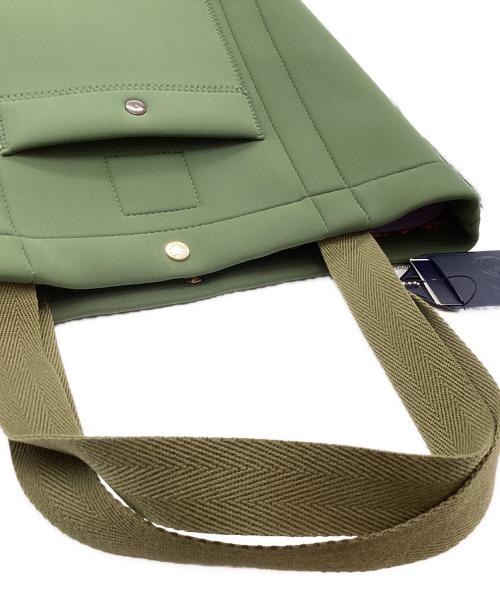 A.D.M.J.（エーディーエムジェイ）A.D.M.J. (エーディーエムジェイ) THE MAGIC LIGHT/TRICOT W SHOULDER TOTEBAG グリーンの古着・服飾アイテム