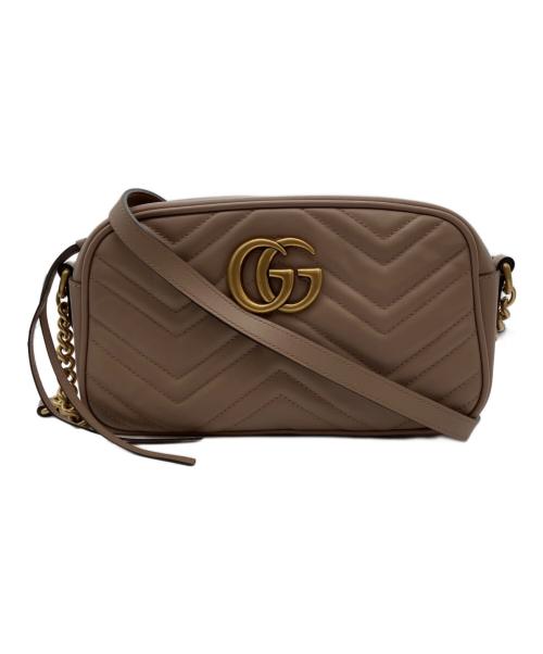 GUCCI（グッチ）GUCCI (グッチ) GGマーモント スモール カメラバッグ ベージュの古着・服飾アイテム