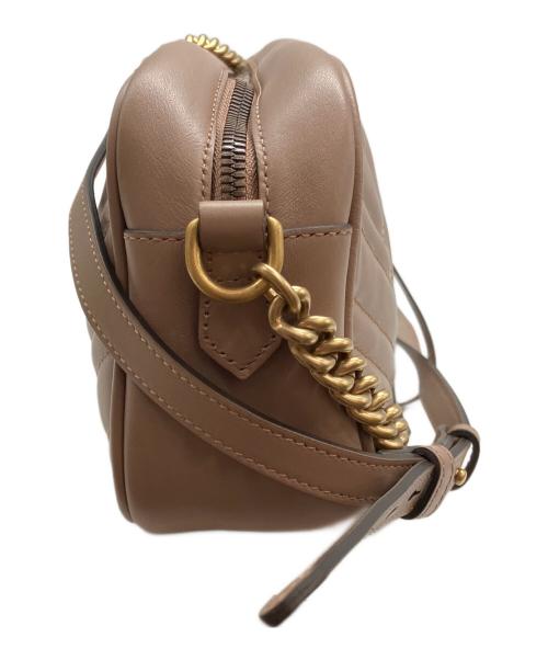 GUCCI（グッチ）GUCCI (グッチ) GGマーモント スモール カメラバッグ ベージュの古着・服飾アイテム