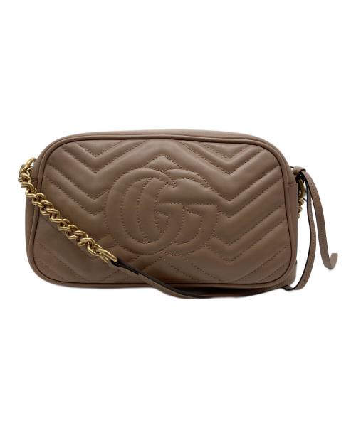 GUCCI（グッチ）GUCCI (グッチ) GGマーモント スモール カメラバッグ ベージュの古着・服飾アイテム