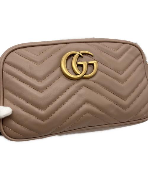 GUCCI（グッチ）GUCCI (グッチ) GGマーモント スモール カメラバッグ ベージュの古着・服飾アイテム