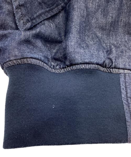 ALPHA（アルファ）ALPHA (アルファ) BACK NUMBER (バックナンバー) KAIHARA DENIM (カイハラ デニム) WASHI DENIM MA-1 ジャケット インディゴ サイズ:Mの古着・服飾アイテム