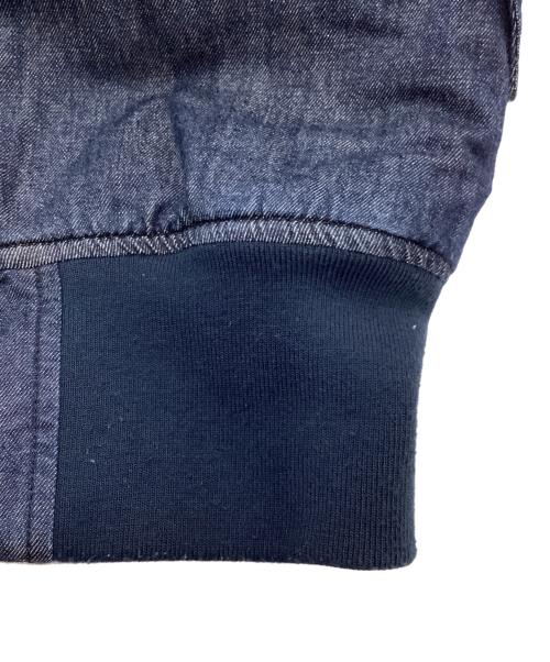 ALPHA（アルファ）ALPHA (アルファ) BACK NUMBER (バックナンバー) KAIHARA DENIM (カイハラ デニム) WASHI DENIM MA-1 ジャケット インディゴ サイズ:Mの古着・服飾アイテム
