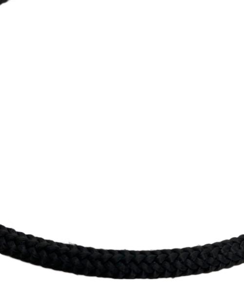 HERMES（エルメス）HERMES (エルメス) グレナンH ドゥブルトゥール ブレスレット ブラック×シルバーの古着・服飾アイテム