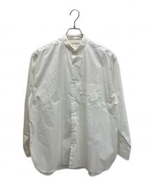 MARKWARE（マーカウェア）の古着「COMFORT FIT BAND COLLAR SHIRT ORGANIC COTTON」｜ホワイト