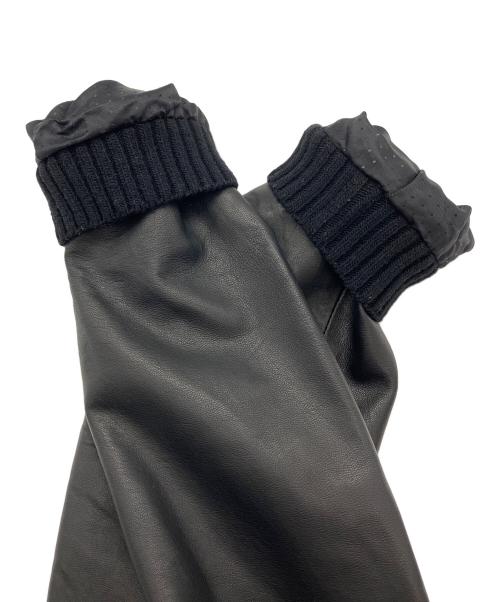 DOLCE & GABBANA（ドルチェ＆ガッバーナ）DOLCE & GABBANA (ドルチェ＆ガッバーナ) ラムレザー フーデッドジャケット ブラック サイズ:44の古着・服飾アイテム