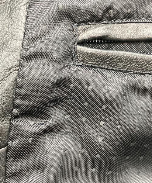 DOLCE & GABBANA（ドルチェ＆ガッバーナ）DOLCE & GABBANA (ドルチェ＆ガッバーナ) ラムレザー フーデッドジャケット ブラック サイズ:44の古着・服飾アイテム