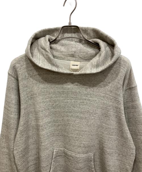 UNDYED（アンダイド）UNDYED (アンダイド) URAKE HOODIE 裏毛フーディ ライトグレー サイズ:03 未使用品の古着・服飾アイテム