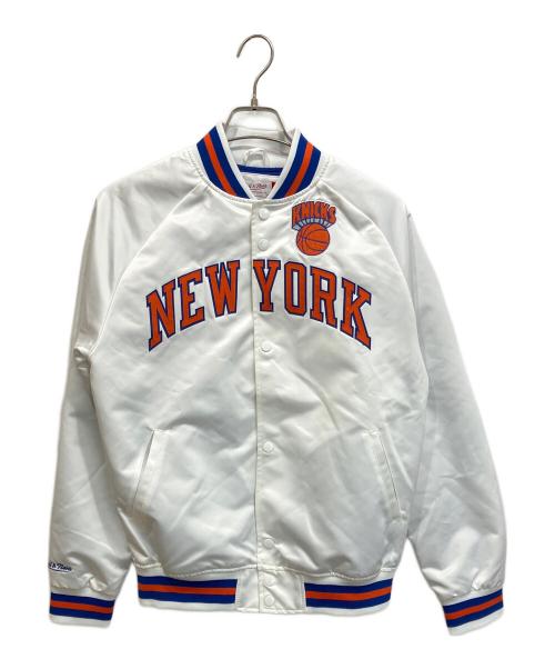 MITCHELL & NESS（ミッチェルアンドネス）MITCHELL & NESS (ミッチェルアンドネス) NEW YORK KNICKS スタジャン ホワイト サイズ:Sの古着・服飾アイテム