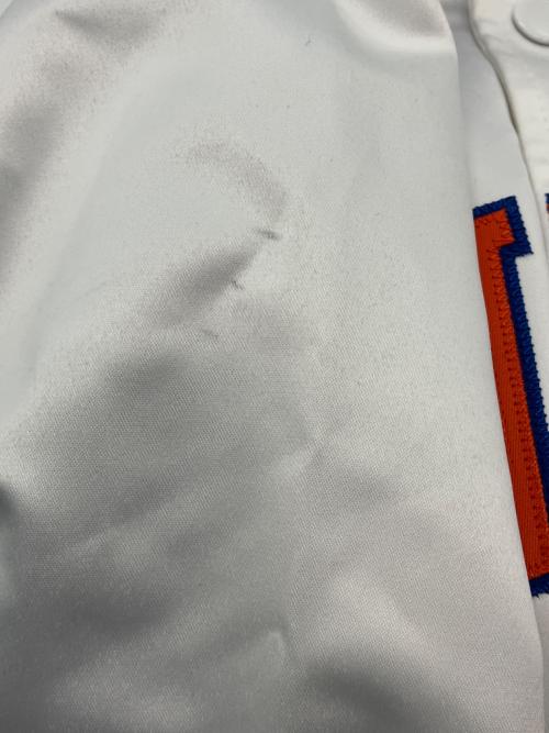 MITCHELL & NESS（ミッチェルアンドネス）MITCHELL & NESS (ミッチェルアンドネス) NEW YORK KNICKS スタジャン ホワイト サイズ:Sの古着・服飾アイテム