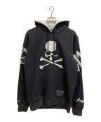 Mastermind WORLD×MITCHELL & NESSマスターマインド ワールド×ミッチェルアンドネス）の古着「HOODIE コラボパーカー」｜ブラック
