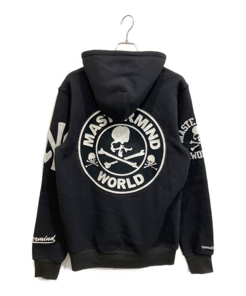Mastermind WORLD（マスターマインド ワールド）Mastermind world (マスターマインド ワールド) MITCHELL & NESS (ミッチェルアンドネス) HOODIE コラボパーカー ブラック サイズ:Lの古着・服飾アイテム