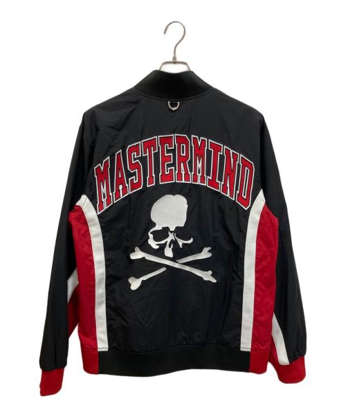 Mastermind WORLD（マスターマインド ワールド）Mastermind world (マスターマインド ワールド) MITCHELL & NESS (ミッチェルアンドネス) WARM UP JACKET コラボジャケット ブラック×レッド サイズ:Lの古着・服飾アイテム