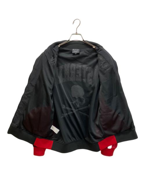 Mastermind WORLD（マスターマインド ワールド）Mastermind world (マスターマインド ワールド) MITCHELL & NESS (ミッチェルアンドネス) WARM UP JACKET コラボジャケット ブラック×レッド サイズ:Lの古着・服飾アイテム