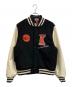 MITCHELL & NESS（ミッチェルアンドネス）の古着「VARSITY JACKET NEW TORK KNICS スタジャン」｜ブラック×ベージュ
