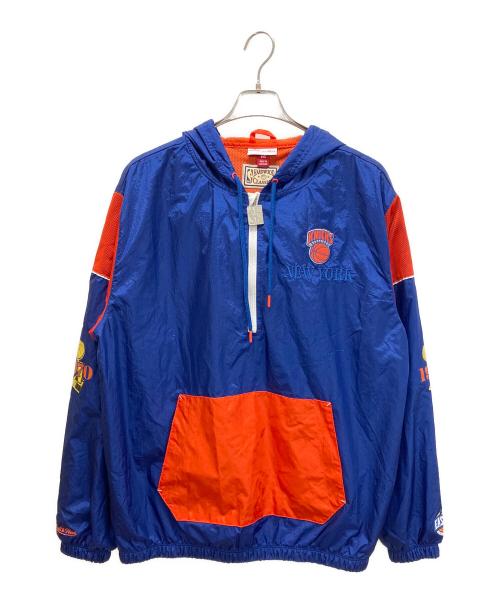 MITCHELL & NESS（ミッチェルアンドネス）MITCHELL & NESS (ミッチェルアンドネス) NEW TORK KNICS アノラックパーカー レッド×オレンジ サイズ:Mの古着・服飾アイテム