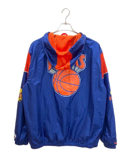 MITCHELL & NESS（ミッチェルアンドネス）MITCHELL & NESS (ミッチェルアンドネス) NEW TORK KNICS アノラックパーカー レッド×オレンジ サイズ:Mの古着・服飾アイテム