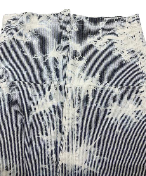 stussy（ステューシー）stussy (ステューシー) ヒッコリーストライプワークパンツ ホワイト×ブルー サイズ:32の古着・服飾アイテム