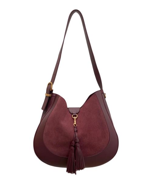 COLE HAAN（コールハーン）COLE HAAN (コールハーン) カタリーナ ラージ ホーボーワンショルダーバッグ ブラックガーネットの古着・服飾アイテム