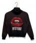 Hysteric Glamour（ヒステリックグラマー）の古着「ICH BITCH LIPジャカード プルオーバー ニット」｜ブラック×レッド