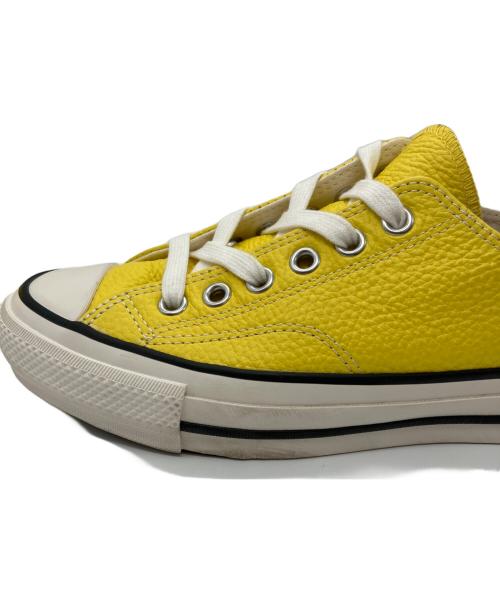 CONVERSE ADDICT（コンバース アディクト）CONVERSE ADDICT (コンバース アディクト) CHUCK TAYLOR LEATHER OX ローカットスニーカー　/　チャックテイラー レザー OX イエロー サイズ:24の古着・服飾アイテム