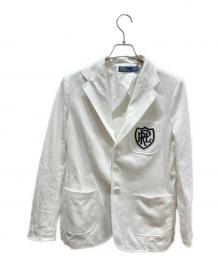 POLO RALPH LAUREN（ポロ・ラルフローレン）の古着「25SS ロゴクレストコットンジャージーブレザー」｜ホワイト
