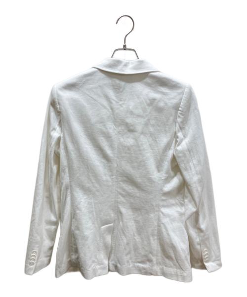 POLO RALPH LAUREN（ポロ・ラルフローレン）POLO RALPH LAUREN (ポロ・ラルフローレン) 25SS ロゴクレストコットンジャージーブレザー ホワイト サイズ:6の古着・服飾アイテム