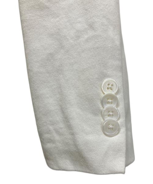 POLO RALPH LAUREN（ポロ・ラルフローレン）POLO RALPH LAUREN (ポロ・ラルフローレン) 25SS ロゴクレストコットンジャージーブレザー ホワイト サイズ:6の古着・服飾アイテム