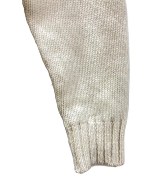 POLO RALPH LAUREN（ポロ・ラルフローレン）POLO RALPH LAUREN (ポロ・ラルフローレン) Pロゴ ウールブレンド クルーネック セーター アイボリー サイズ:Mの古着・服飾アイテム