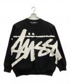 stussyステューシー）の古着「Stock Sweater」｜ブラック