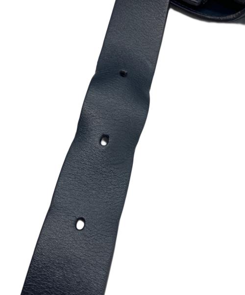 SPORT MAX（スポーツマックス）SPORT MAX (スポーツマックス) レザーショルダーバッグ ネイビーの古着・服飾アイテム