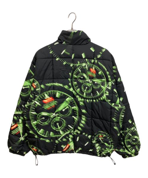 SUPREME（シュプリーム）SUPREME (シュプリーム) Watches Reversible Puffy Jacket ブラック×グリーン サイズ:Lの古着・服飾アイテム