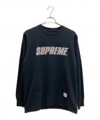 SUPREMEシュプリーム）の古着「Metallic L/S Top/メタリックロングスリーブトップ」｜ブラック