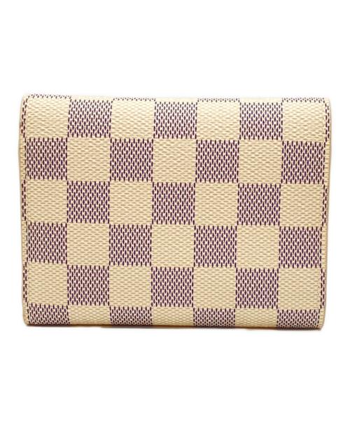 LOUIS VUITTON（ルイ ヴィトン）LOUIS VUITTON (ルイ ヴィトン) ポルトフォイユ・ヴィクトリーヌ 3つ折り財布 ベージュ×ピンクの古着・服飾アイテム