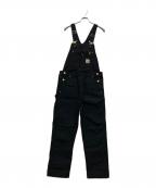 CarHarttカーハート）の古着「DUCK UNLINED BIB OVERALLS」｜ブラック