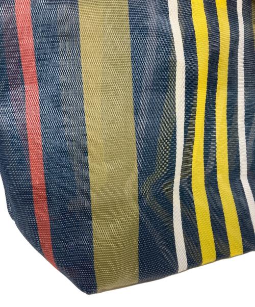 MARNI（マルニ）MARNI (マルニ) フラワーカフェ ストライプバッグ ネイビーの古着・服飾アイテム