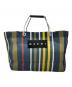 MARNI（マルニ）の古着「フラワーカフェ ストライプバッグ」｜ネイビー
