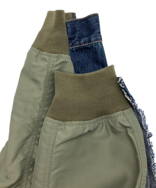 sacai（サカイ）sacai (サカイ) Denim Nylon Twill Jacket デニムナイロンツイルジャケット インディゴ×オリーブ サイズ:4の古着・服飾アイテム